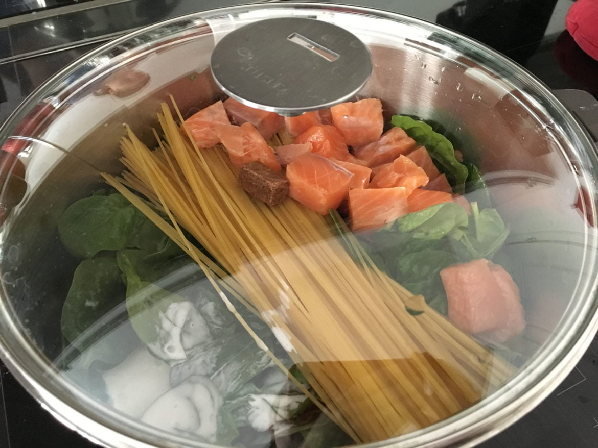 One pot pasta - spaghetti au saumon